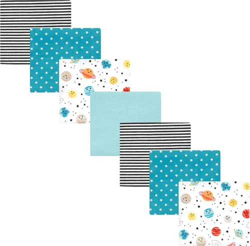 Vista 132 de Hudson Baby Unisex Baby Cotton Flannel Receiving Blankets Bundle, Bonjour, One Size (Pack of 2)