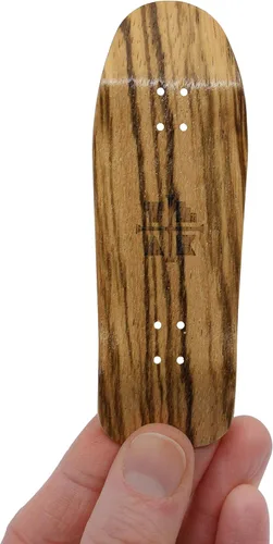 Vista 4 de Diapasón de madera Carlsbad Cruiser Deck, madera de cebra - 1.339 in x 3.937 in - Hecho a mano, forma y tamaño profesionales - Chapa de madera