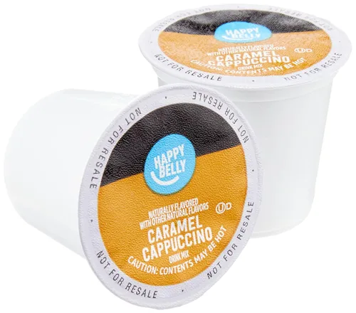 Vista 7 de Marca Yaxa – Cápsulas de café capuchino Happy Belly, compatibles con cafeteras K Cup, tostado ligero, sabor a caramelo, 24 unidades, 12.72 onzas