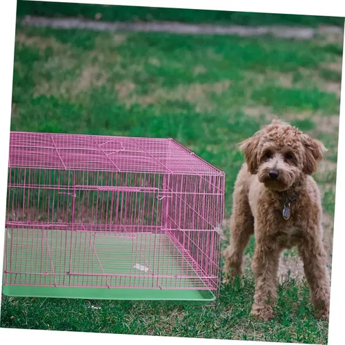 Vista 5 de POPETPOP Bandeja de jaula grande para conejos, accesorios para conejos, bandejas para jaula de perro, bandeja de repuesto para perrera