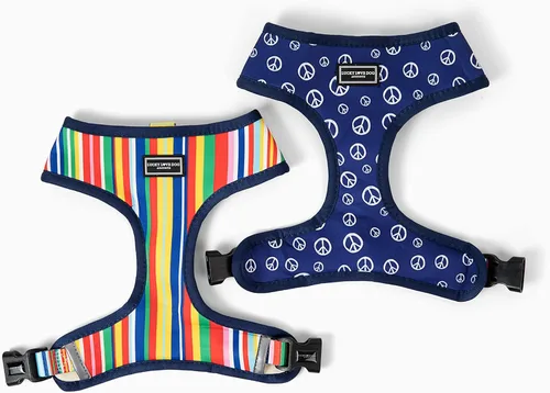 Vista 2 de Lucky Love Dog, Chalecos suaves y reversibles, elegante accesorio para perro (hippie, pequeño)