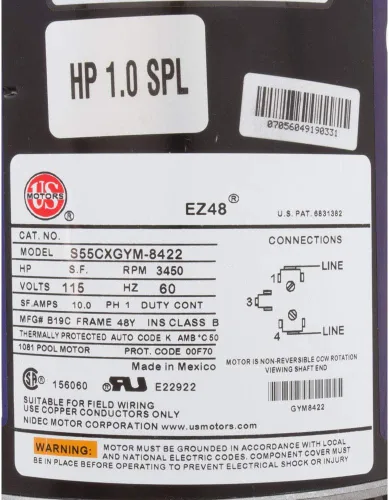 Vista 3 de Waterway Plastics PH1100 Hi-Flo 1 hp Bomba de piscina sobre el suelo y trampa