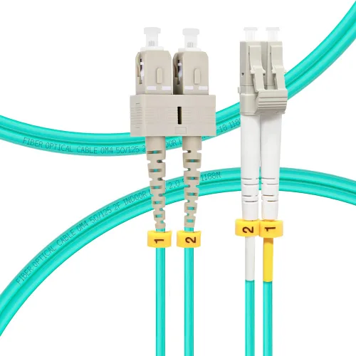 Vista 11 de Cable de conexión de fibra de 1M OS2 SC a LC Opciones de longitud: 1m-50m, Cable de fibra óptica de modo único 1G/10G dúplex 9/125um SMF LSZH de 1
