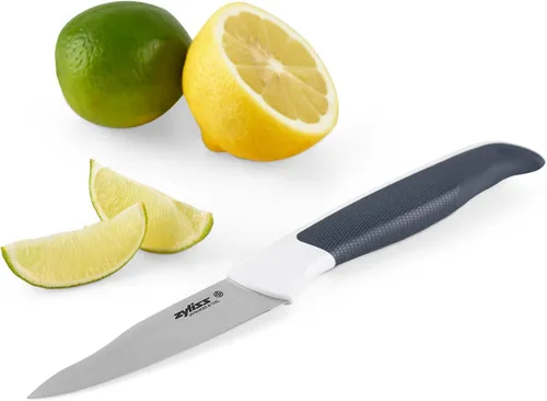 Vista 9 de Zyliss Cuchillo de pelar cómodo, 2.6 in/2.5 pulgadas, acero inoxidable japonés, negro/blanco, apto para lavavajillas