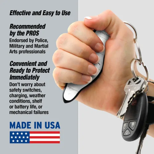 Vista 2 de MUNIO Self Defense Keychain Stylish, Portable Safety Tool for Women & Men Non-Lethal, TSA Approved, Made in USA