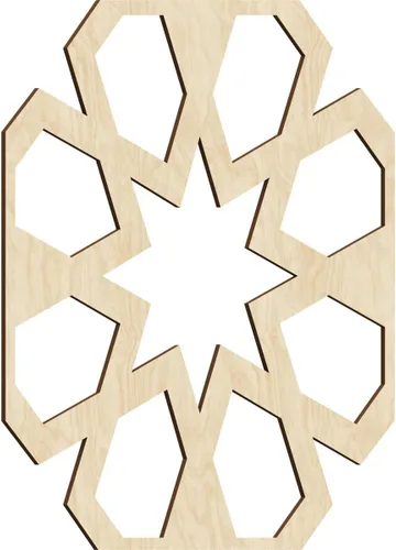 Vista 9 de 23 3/8"W x 23 3/8"H x 1/4"T Large Jackson Decorative Fretwork Wood Wall Panels, Cherry
