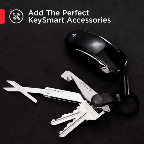 Vista 5 de KeySmart Mini Key Organizer Keychain Holder - Compact Key Holder for Keychain Key Case, Key Smart Key Holder, Attach Key Fob