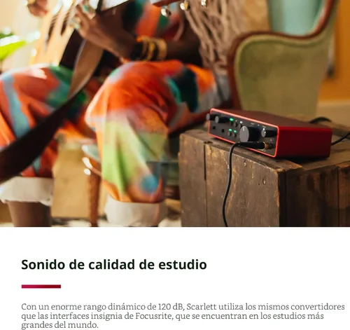 Vista 6 de Interfaz de audio USB de 4ª generación Scarlett 2i2 de Focusrite