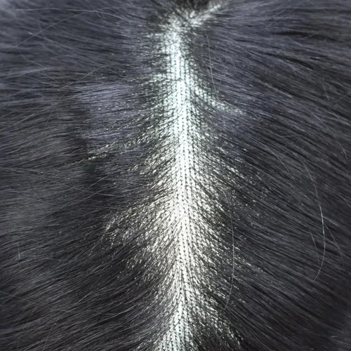 Vista 4 de Pieza de cabello para hombre, tupé, duradero, mono, real, sistema de cabello humano, tupé, unidad de cabello de aspecto natural, postizo