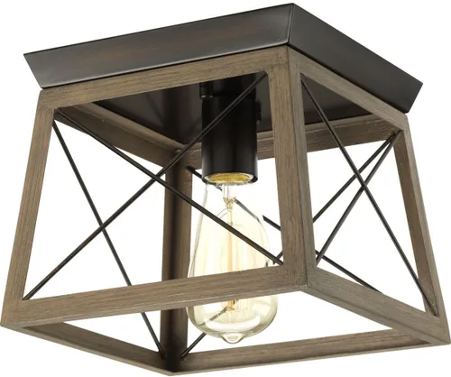 Vista 16 de Progress Lighting Briarwood Collection - Lámpara de techo de 1 luz, montaje empotrado para luces interiores de cocina, pasillo, dormitorio, sala