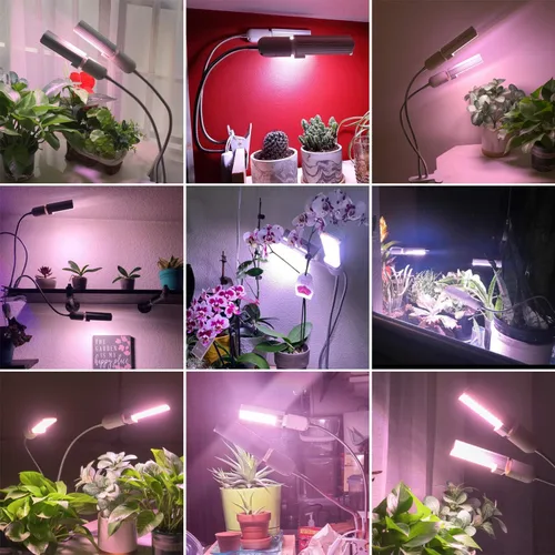 Vista 7 de Bombillas LED inteligentes de crecimiento para luz de abrazadera de cuello de cisne, regulable, atenuación de modo solar, temporizador
