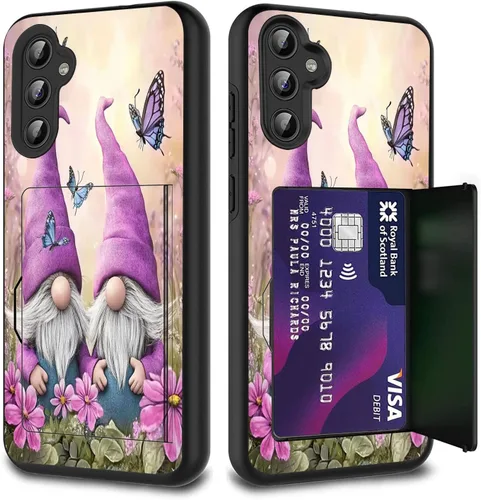 Vista 62 de Funda híbrida de doble capa con función atril para Samsung Galaxy A16 5G de 6.9 pulgadas, diseño de vaca con bandera estadounidense
