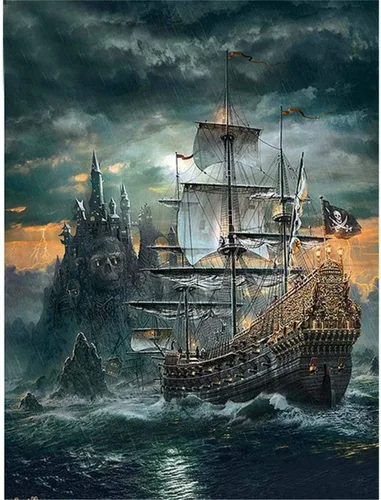 Rompecabezas de 1000 piezas para adultos, adolescentes, piratas, veleros, accesorios divertidos, juguetes educativos, rompecabezas intelectuales,