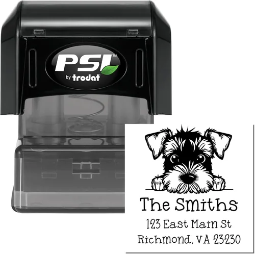 Vista 2 de Sello de alta calidad para cachorros Airedale Terrier – Sello de dirección personalizado – Ideal para los amantes de los perros – Elección de 5