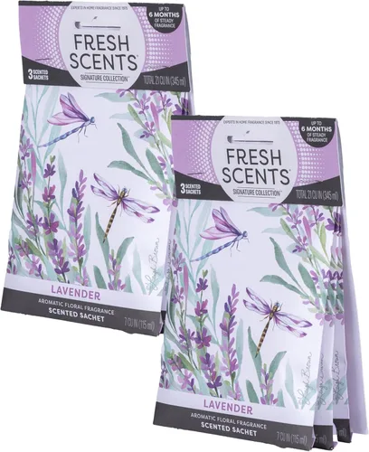 Vista 12 de Fresh Scents - Bolsitas perfumadas Un poco de brillo Fragancia para el hogar Larga duración (hasta 6 meses) Ambientador para armarios