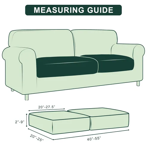 Vista 5 de Bundle of Hokway - Fundas de cojín elásticas para sofá, funda de cojín de asiento de sofá (azul ahumado, 1 unidad + 2 unidades)