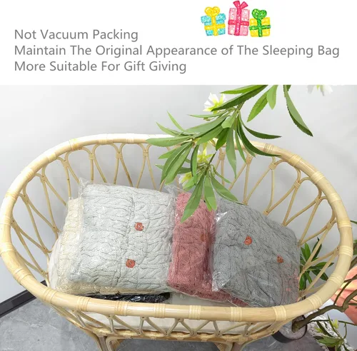 Vista 2 de insular Saco de dormir cálido para bebé tipo sobre de invierno para niños, saco de pie para cochecito, saco de dormir tejido para recién nacido