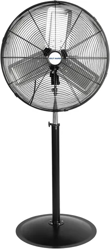 BILT HARD - Ventilador de pie industrial de metal, resistente, de alta velocidad, oscilante, aspas de aluminio, 3 velocidades y certificado UL para