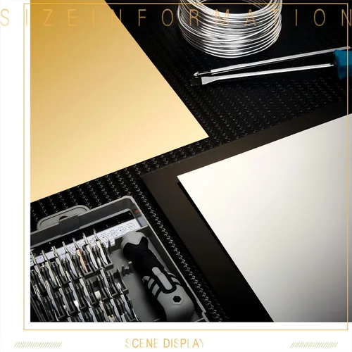 Vista 7 de Yalikop 3 piezas de hoja de espejo acrílico, hoja acrílica, corte láser, espejos de plástico acrílico inastillables para el hogar, diseño