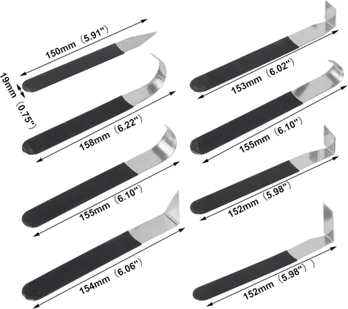Vista 3 de Emptty Juego de 8 herramientas de tallado de escultura de arcilla de cerámica para tallado de arcilla hecha a mano, tallado, cerámica de arcilla