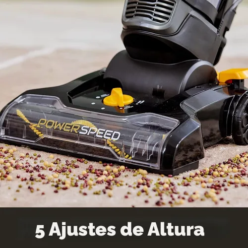 Vista 3 de EUREKA PowerSpeed Aspiradora vertical ligera y potente para alfombras y suelos duros, Pet Turbo, negro, amarillo