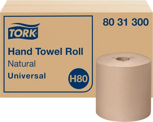 Vista 20 de Tork Rollo de toalla de mano de papel blanco H80, universal, 100% fibra reciclada, 6 rollos x 800 pies, 8031900
