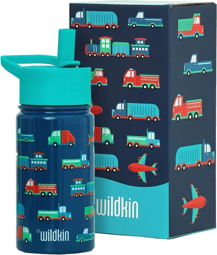 Vista 28 de Wildkin Kids - Botella de agua de acero inoxidable de 14 onzas para niños – Sin BPA, a prueba de fugas, aislada, fácil de limpiar - Ballerina