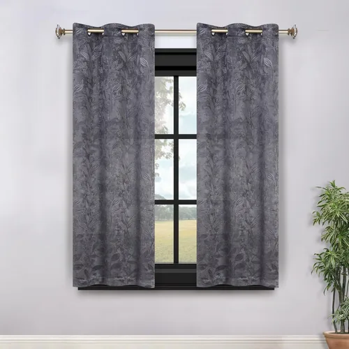 Vista 207 de Superior Cortinas opacas, oscurecimiento de la habitación para dormitorio, bloqueo solar, térmicas, cortinas bohemias modernas, colección de hojas