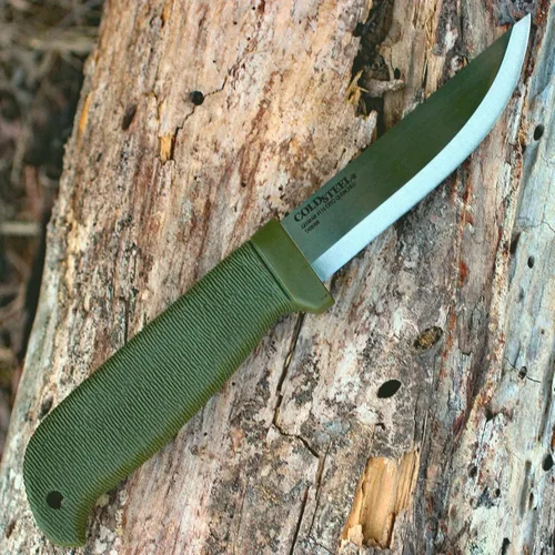 Vista 7 de Cold Steel Finn Hawk 4" Durable Compact German 4116 Steel Fixed Blade Outdoor Bushcraft Game Hunting Utility Knife, 4-1/2" Textured Handle with TPR