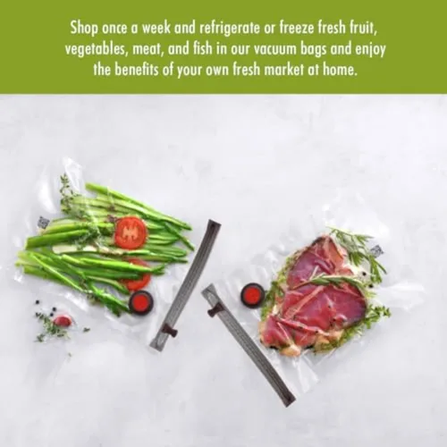 Vista 2 de ZWILLING Fresh & Save - Bolsas selladoras al vacío de 10 piezas, bolsas de Sous Vide, preparación de comidas, tamaño pequeño