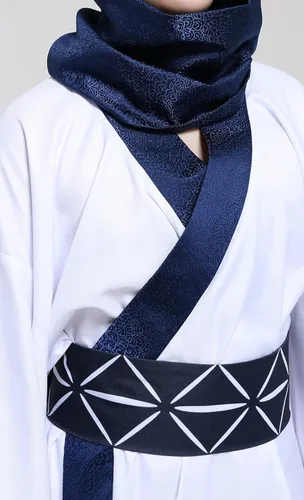 Vista 6 de Haikyuu Disfraz de cosplay de anime para hombre casual bata tipo kimono con bufanda Obi