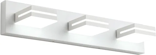 Vista 48 de SineRise Moderna lámpara LED para tocador de baño (2 luces, 15.5 pulgadas, regulable), madera marrón, pintada de acrílico, moderna lámpara de pared