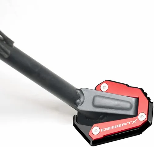 Vista 2 de Modeer Para Desert X 2022-2023 Placa de extensión de soporte CNC de motocicleta Soporte lateral Desertx Desert-X Accesorios (negro-rojo)