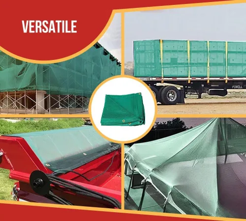 Vista 13 de Lona de malla negra 70% con ojales., Negro