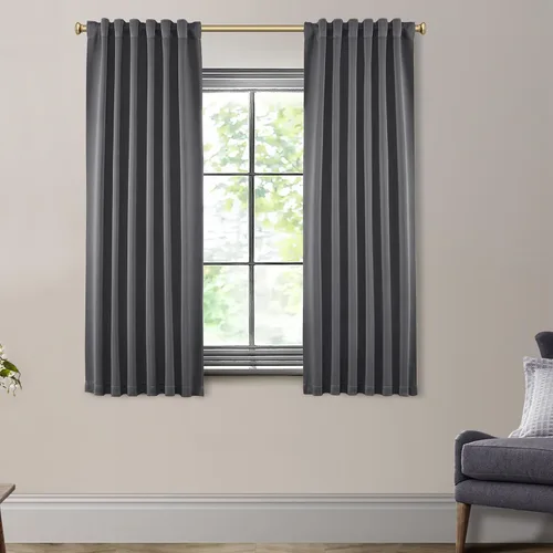 Vista 107 de SHINELAND Cortinas opacas de arándano borgoña de 102 pulgadas de largo, juego de 2 paneles para puerta corrediza de cristal, sala de estar, cortinas