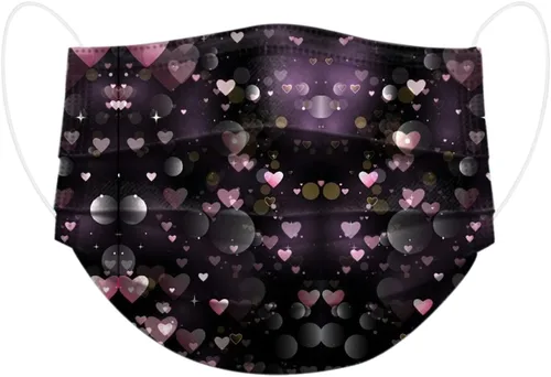 Vista 9 de 50 máscaras desechables de San Valentín para mujeres, día de San Valentín, adultos, desechables, para parejas, para cubrir el día de San Valentín