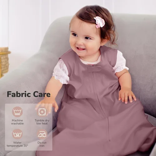 Vista 43 de Mama Cheetah Saco de dormir para bebé de 0.5 TOG, Manta portátil de algodón orgánico para bebé con cremallera bidireccional, Saco de dormir