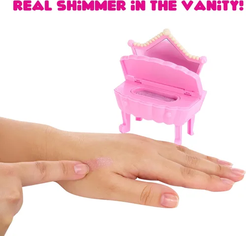 Vista 6 de Set de juego de muñeca Yummiland Beauty Bag + muñeca con brillo de labios - Bolso de cupcake incluye la exclusiva torta de cumpleaños Callie