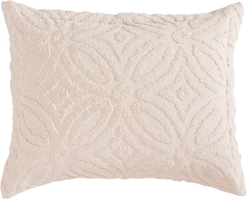 Vista 14 de Beatrice Home Fashions Colcha de Chenilla con Patrón Wedding Ring, Full, azul