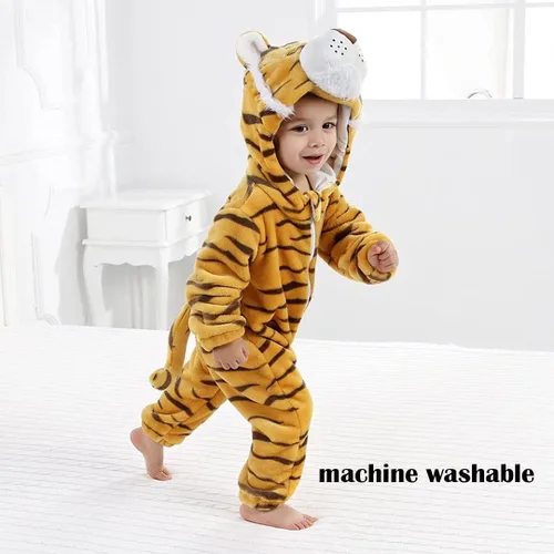 Vista 6 de Disfraz de bebé de Halloween para niños pequeños, rómper, mameluco para niños o niñas, ropa de animales, de 2 a 36 meses
