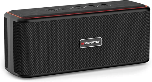 Monster Shock Plus - Altavoz Bluetooth, altavoz portátil con sonido estéreo fuerte de 40 W, Bluetooth 6.0, emparejamiento TWS, tiempo de