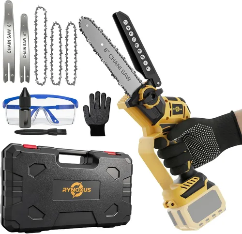 Mini motosierra para batería Dewalt de 20 V máximo, 8 pulgadas y 6 pulgadas, motosierra eléctrica inalámbrica 2 en 1 con motor sin escobillas de 800