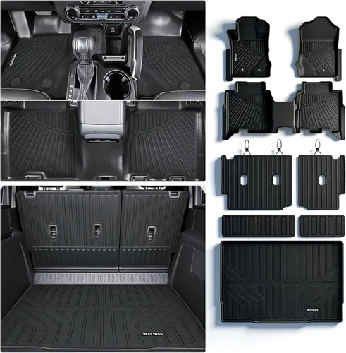 Vista 22 de Alfombrilla de carga con protección de respaldo para Tesla Model Y Juniper 5 asientos 2025 2026, forro de carga con protección para todo