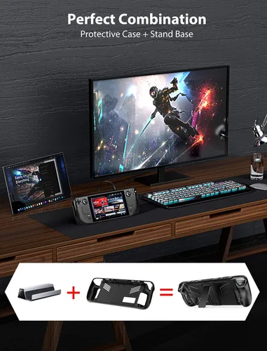 Vista 6 de annapro Protective Case for Steam Deck, TPU Protective Case with Kickstand, Non-Slip and Anti-Scratch Design Protective Cover Case Compatible with