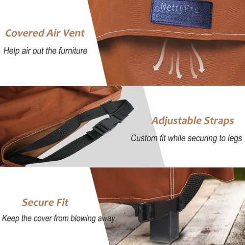 Vista 4 de NetttyPro - Funda para ahumador eléctrico para ahumador exterior Masterbuilt de 30 pulgadas, impermeable, resistente, cuadrada, vertical, pequeña