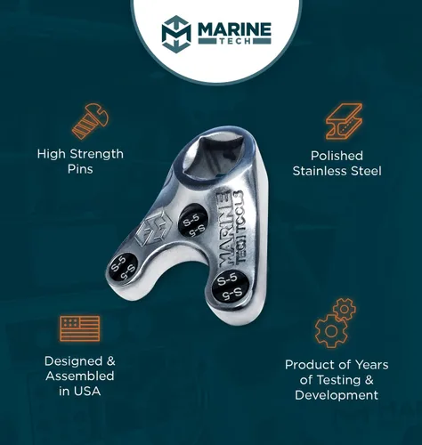 Vista 4 de Marine Tech Tools - Llave de anillo de retención de 3.268 in de diámetro exterior, 12 dientes, fijación a mango de llave (AMT0031), se adapta a
