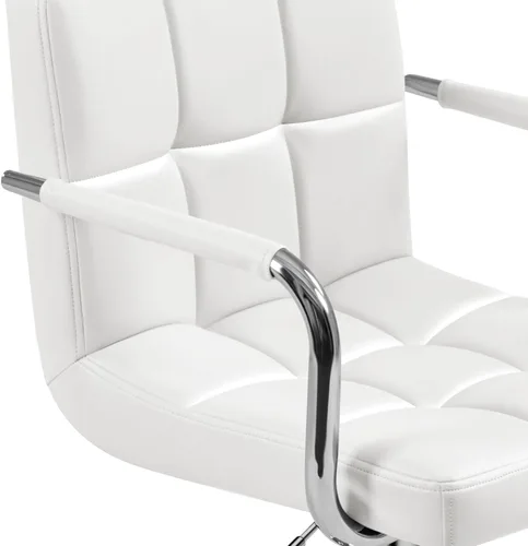 Vista 61 de Yaheetech - 4 taburetes de bar ajustables para mostrador de cocina, taburetes de bar/mostrador, silla de comedor giratoria hidráulica de piel Marrón