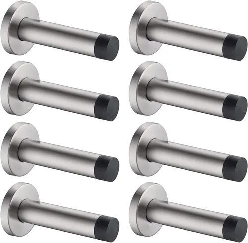 Vista 24 de JQK - Tope para puerta dorado, 304 de acero inoxidable de 1mm de espesor con amortiguación de sonido, parachoques de puerta, protector de pared 1