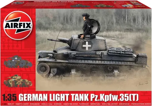 Vista 5 de Airfix JagdPanzer 38 toneladas Hetzer Versión tardía 1:35 WWII Militar Tanque Modelo de Plástico Kit A1353