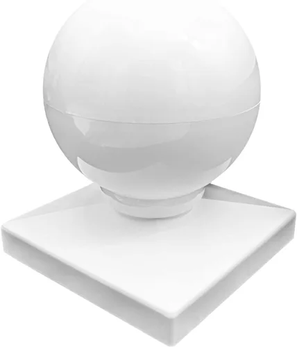 Vista 5 de Jake Sales Tapa de poste de valla de vinilo blanco estilo pirámide de 4 pulgadas - Se adapta a postes de PVC/vinilo de 4 x 4 pulgadas